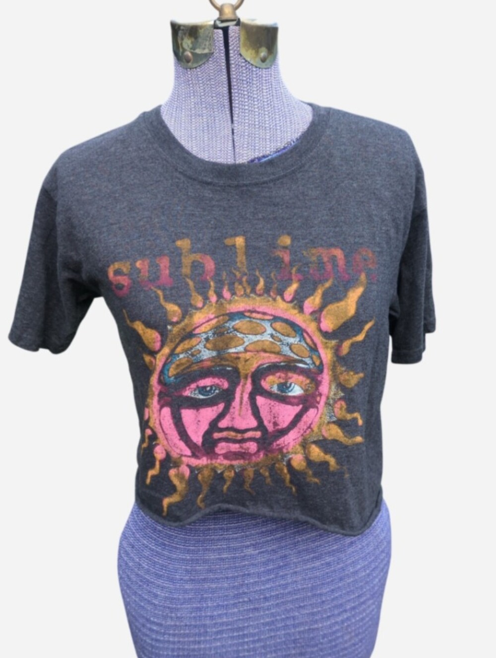 Sublime Sun Graphic Tee - Cropped Sz Sm